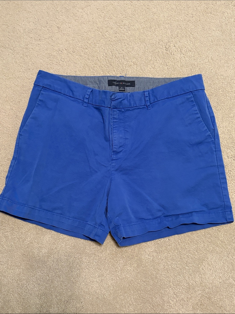 Tommy Hilfiger Cobalt blue Flat Front cotton Shorts in size 12